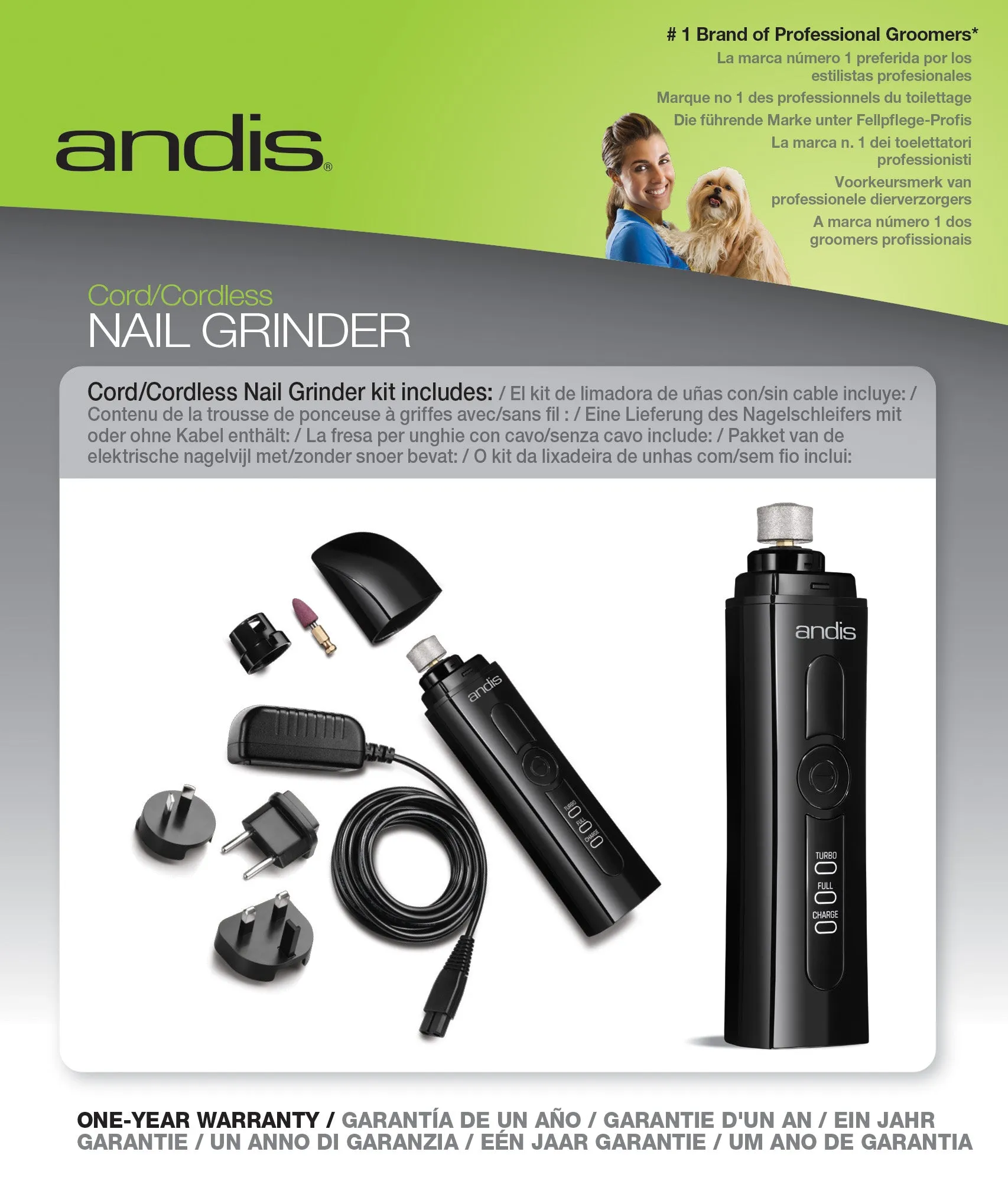 Andis - 2-Speed Cordless Nail Grinder